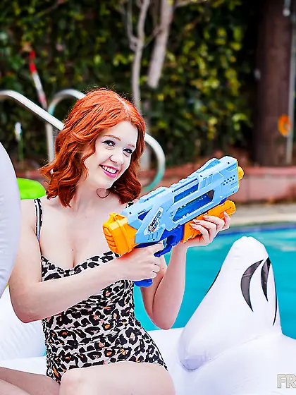 Saucy redhead MILF Ariel Darling banged by her stepson and his b