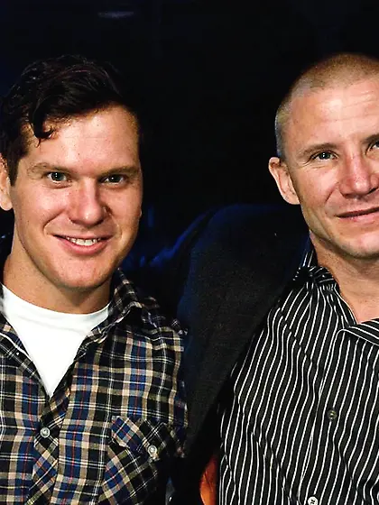 Gagged bound inked gay