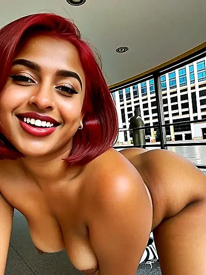 Indian Redhead Babe Likes To Do It On The Balcony