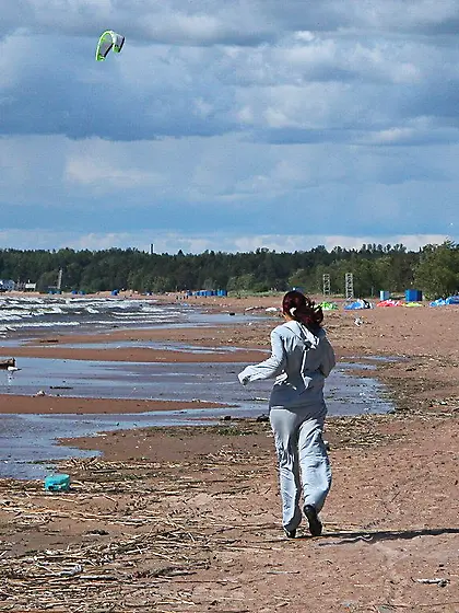 Alice was walking alone