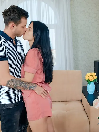 European teen Sofi Li has rough anal sex with her boyfriend