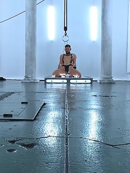 Bearded bdsm master latex