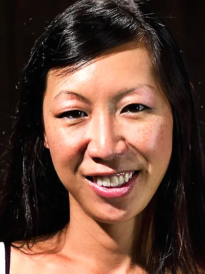 Brown legs bent spread