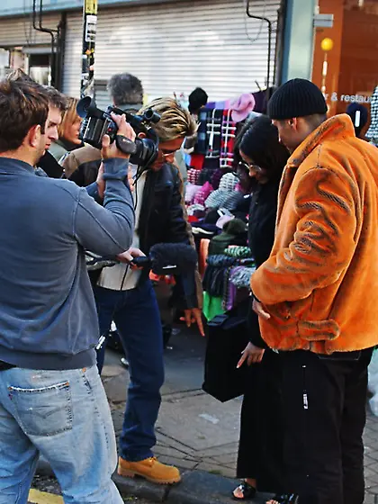 Wild black haired teen