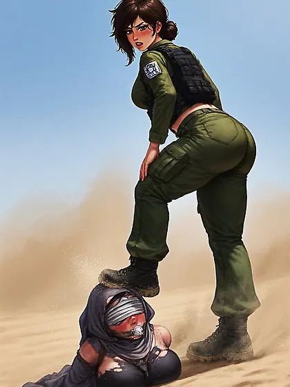 IDF Girl Steps On Muslim