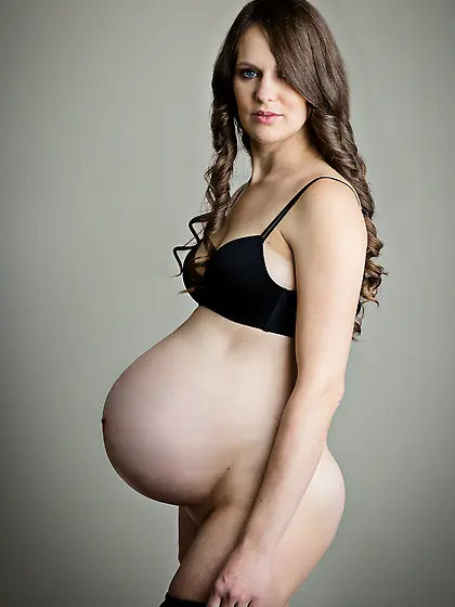 Incredibly Sexy Brunette Pregnant Boudoir