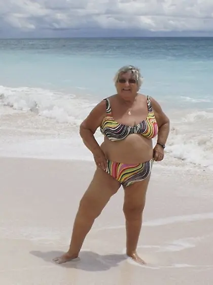 Hot granny rainbow colored