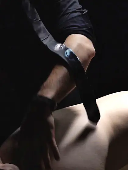 Sensual curvy slut bondage