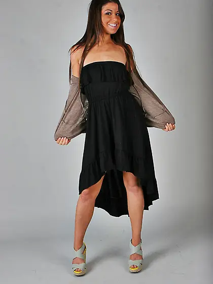 Perky breasted teen brunette Mira FTV slips in and out of her ou