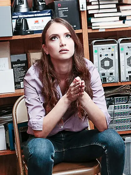 Gorgeous white girl punished for thieving...