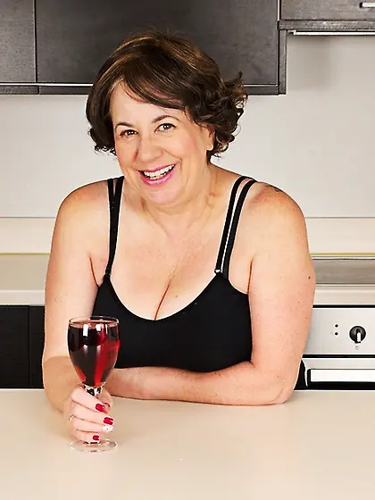 Chubby brunette milf removes