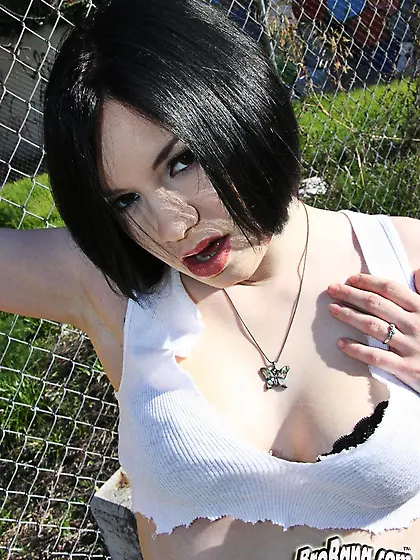 Tatiana Kush in tight leather skirt blows many black cock with c