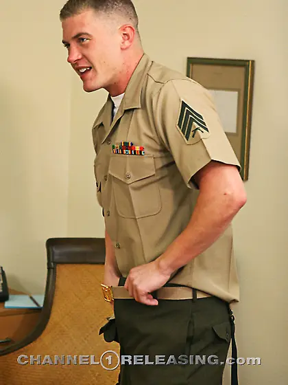 Young miliary hunk horny