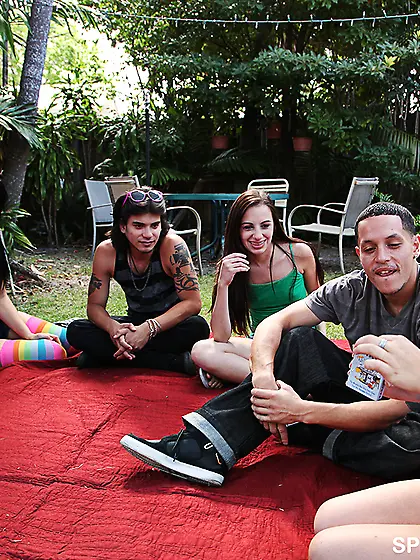 Sluts eat cum after taking dick in pussy...