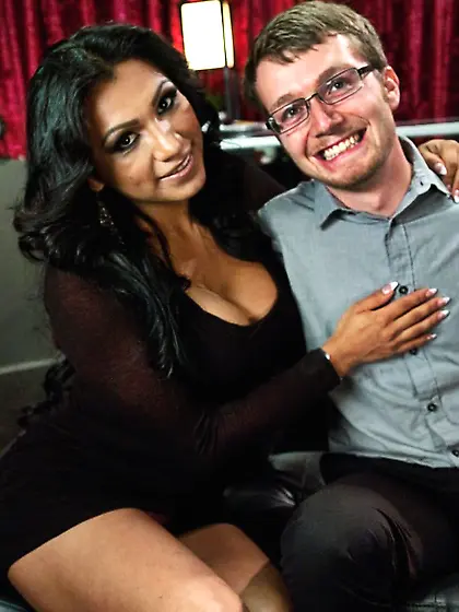 Vivacious ladyboy black heels