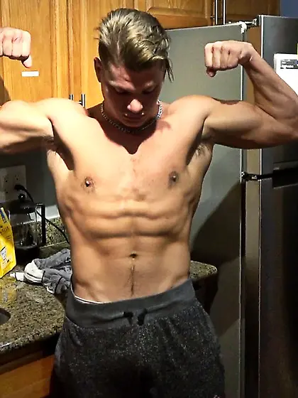 Buffed hunk is pumping the pussy of a busty...