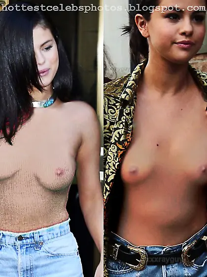 Selena Gomez Real Nude X Ray Sheer No Bra Nip