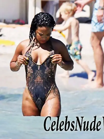 Christina Milian Swimsuit Nipple Slip In Ibiza