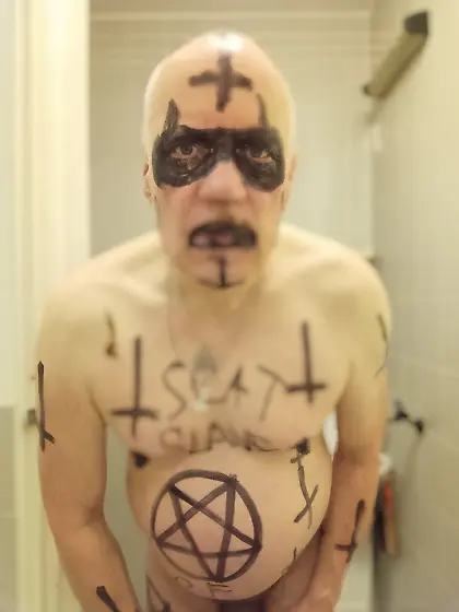 Satan slave humiliates himself