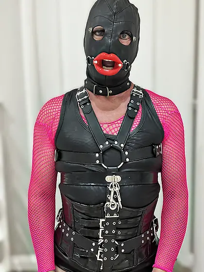 boi Leather and PVC Hooded