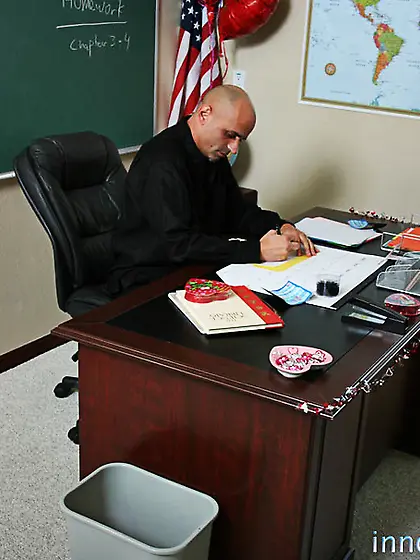 Hot brunette blue bra