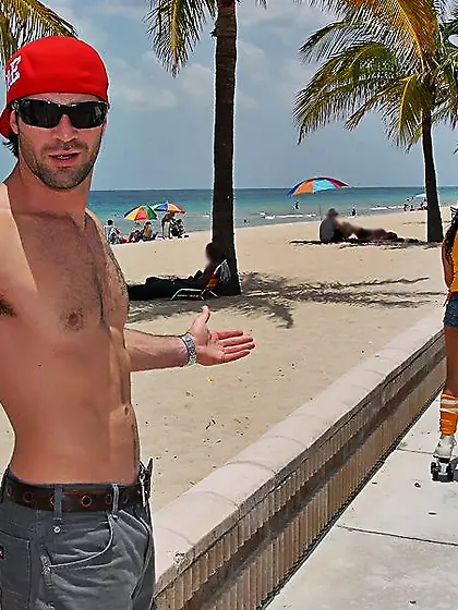 Big assed Latina Kimberly Belle picked up at the beach and owned