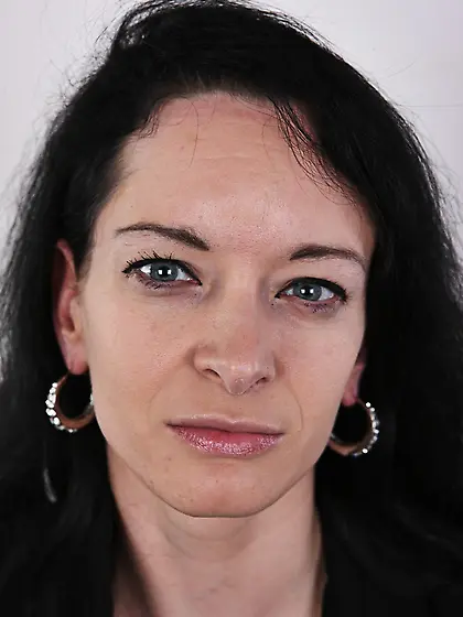 Black hair lady cute