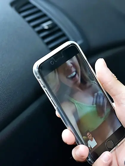 Stockings-clad blonde MILF loves to love younger guys on camera