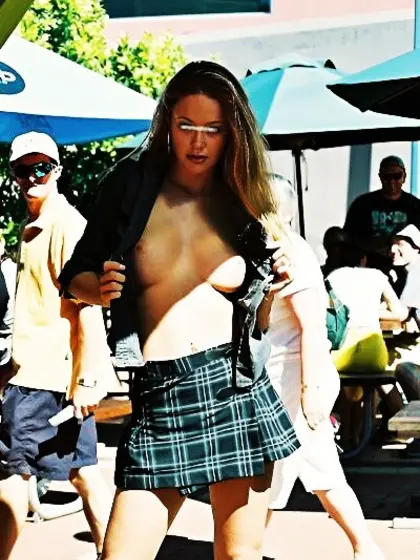 Mare Nasson gorgeous blonde public flasher 3