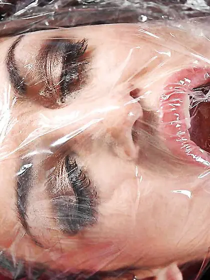 Angelina Valentine saran wrap