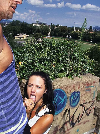 Hungarian woman loves sucking outdoors and having anal coition i