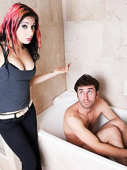 Hot step sister sucks