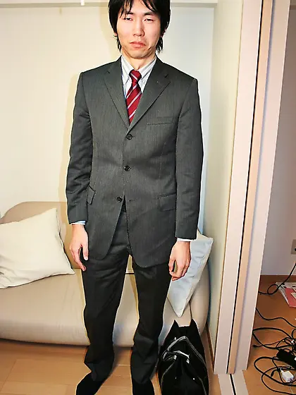 Japenese gentleman gray coat