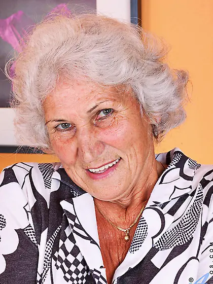 Betty takes her sexy granny lingerie and then fingers her hungry