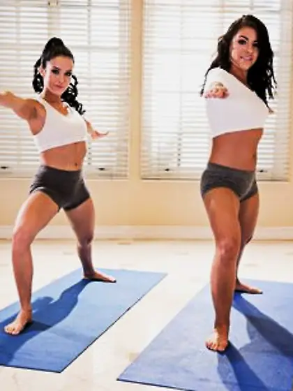 Workout turns into hot lesbian intercourse with pussy licking an