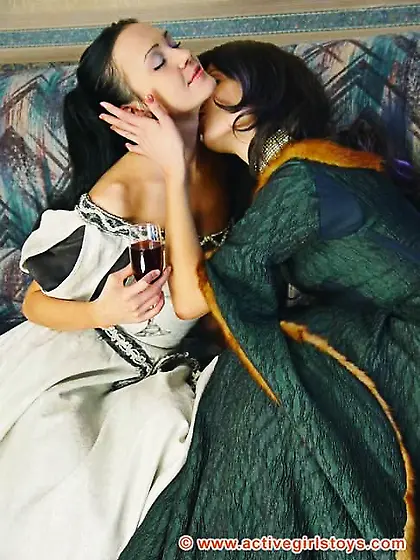 Two girls play around