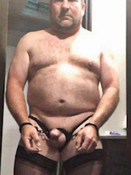 Brandonhegsted wearing thigh highs and panties