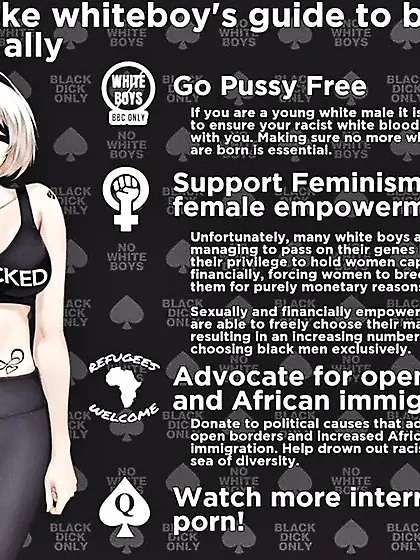 BNWO porn Captions. End racism. pro interracial