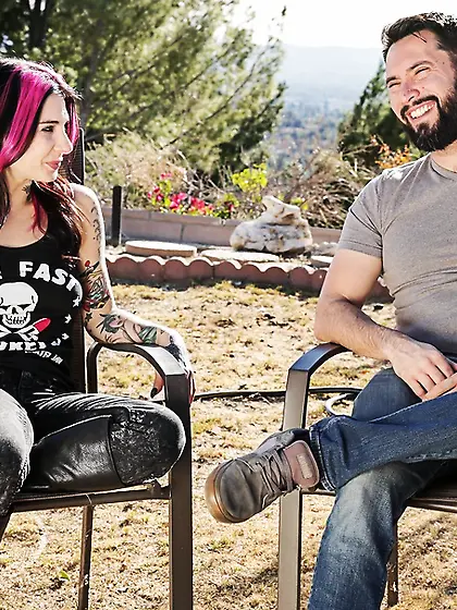 Cock hungry slut blows