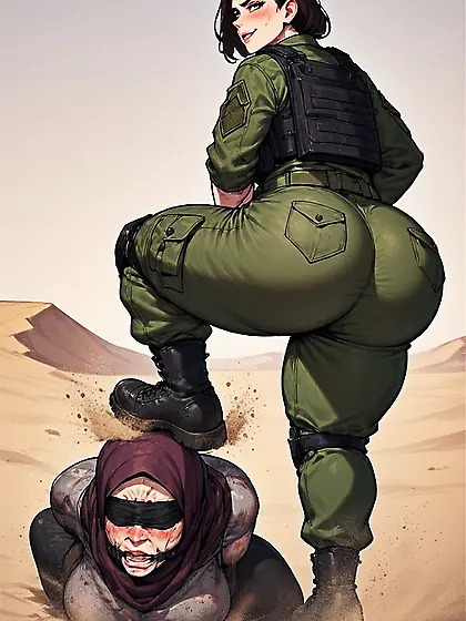 IDF Israeli Tramples Muslim Bitch