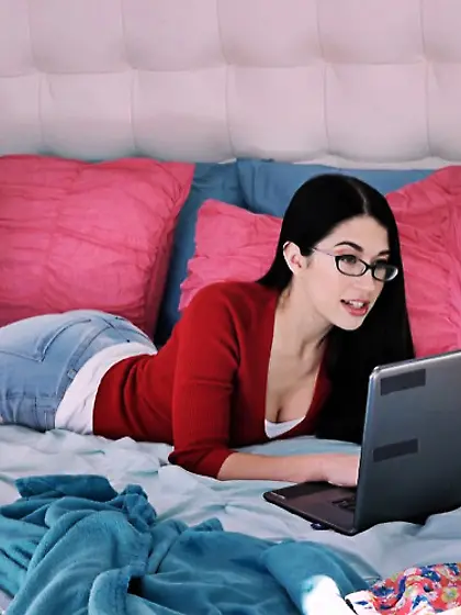 Two gals watch while college girl gets the...