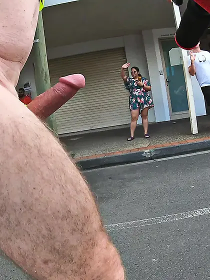 WNBR Byron Bay public erection flash happy women
