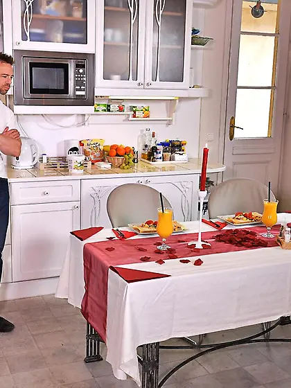 Romantic anal on date night at home 