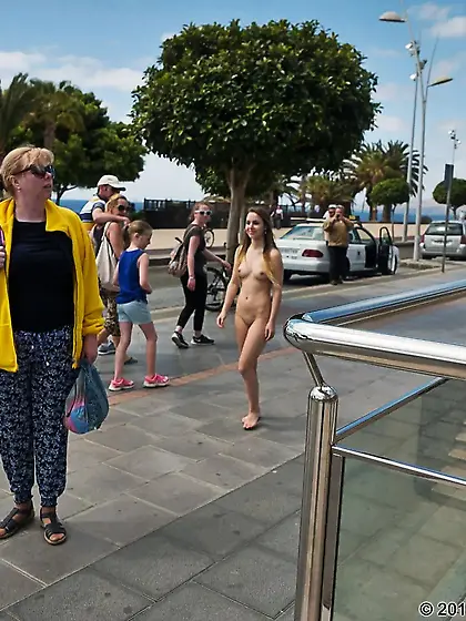 Nude in public