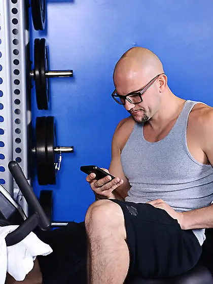 Busty blonde takes off her workout gear to fuck a hung stud in t