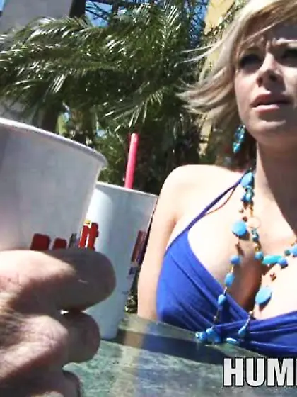 Blonde slut picked fast