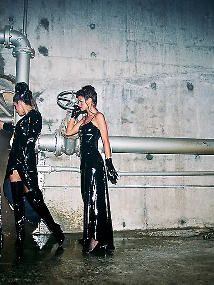 Luscious hotties black latex