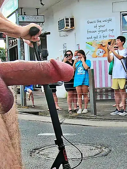 WNBR Byron Bay erection flasher on the street