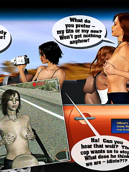 Cop stops bitches fucks