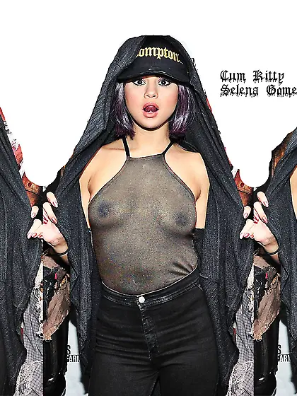 Selena Gomez Real Nude X Ray Sheer No Bra Nip